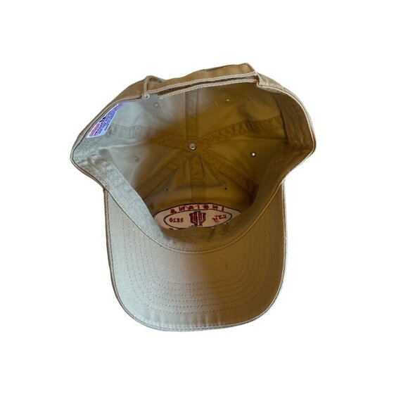 Indiana Hoosiers Khaki Baseball Cap One Size Fits All 100% Cotton - Picture 4 of 6